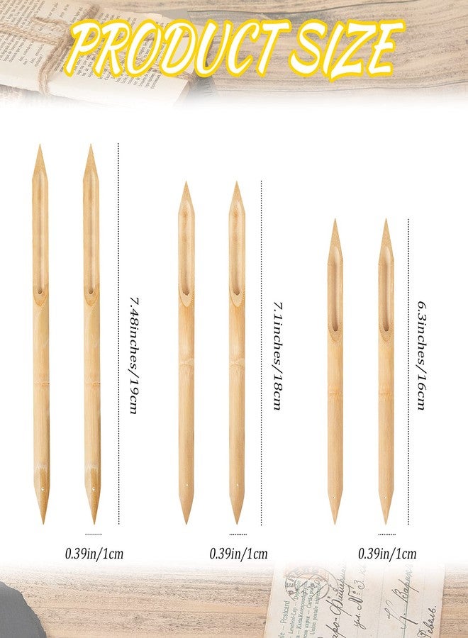Tenare 6 Pcs Bamboo Reed Pens Double Head Pottery Supplies Wooden Pens Polymer Clay Tools Pottery Ceramic Shaping Tools for DIY Ceramics Clay Sculpture, Small, Medium, Large - Image 2