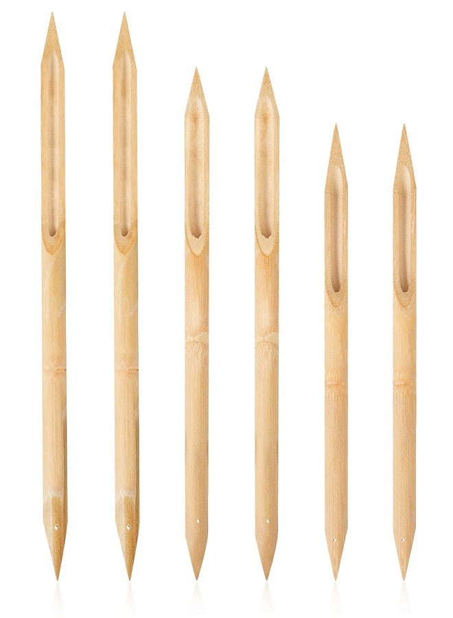 Tenare 6 Pcs Bamboo Reed Pens Double Head Pottery Supplies Wooden Pens Polymer Clay Tools Pottery Ceramic Shaping Tools for DIY Ceramics Clay Sculpture, Small, Medium, Large - Image 1
