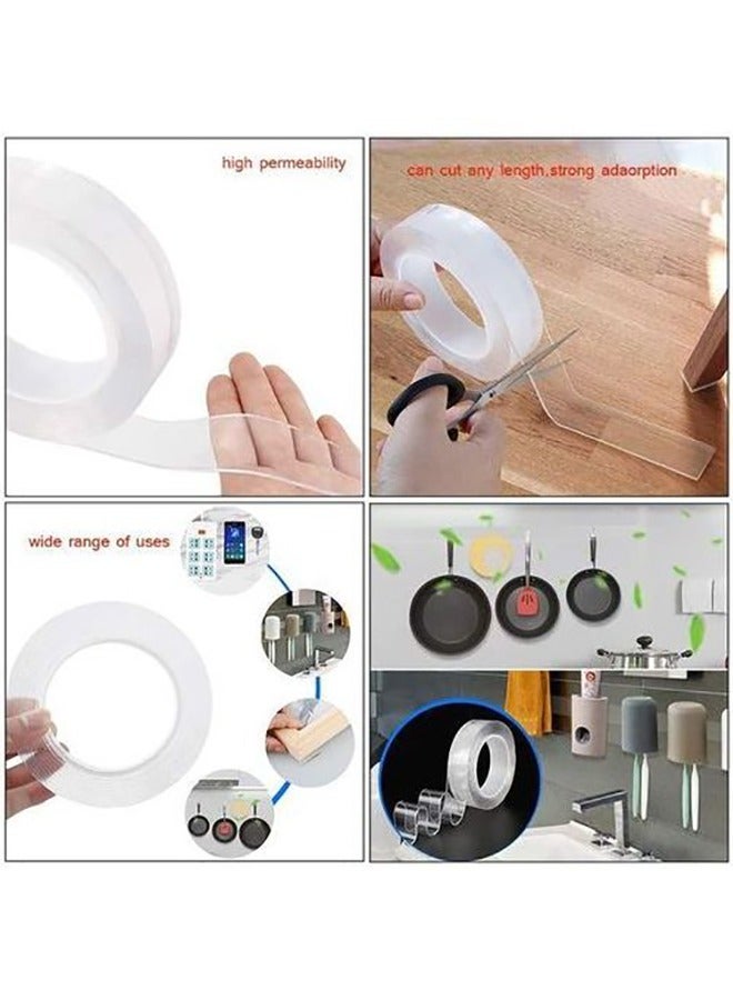 لاصق دبل فيس نانو شفاف قابل للغسيل 5 متر - Image 4