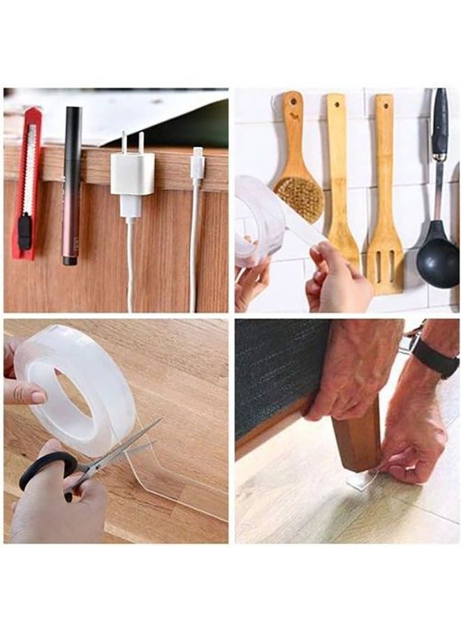 لاصق دبل فيس نانو شفاف قابل للغسيل 5 متر - Image 3