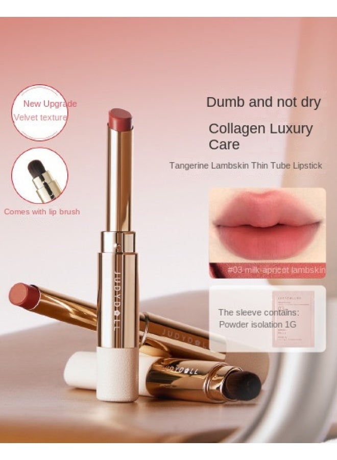 velvet Matte Lipstick, Slim Tube Lipstick, Lip Gloss, Moisturizing & Long-lasting, Non-smudge, Brightening - Image 2