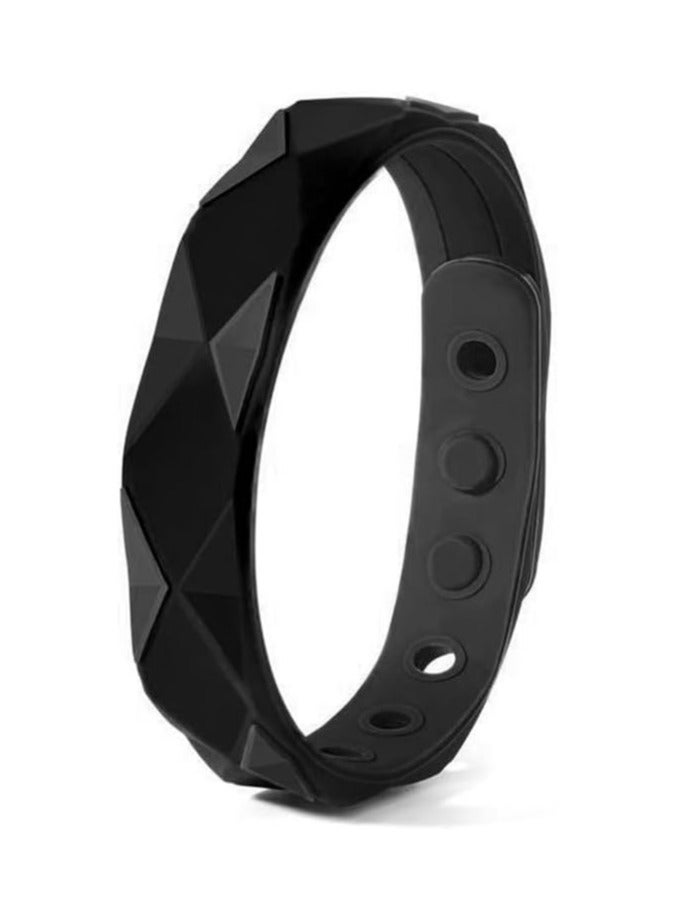 سوار معصم مضاد للكهرباء الساكنة، سوار معصم مضاد للكهرباء الساكنة قابل للتعديل، سوار سيليكون مضاد للكهرباء الساكنة مقاوم للماء ومضاد للكهرباء الساكنة للرجال والنساء (أسود) - Image 1