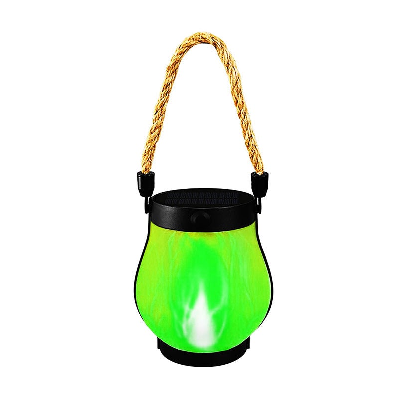 BH New Solar-Powered Twine Flame Light - Hanging Outdoor Camping Lamp, Rechargeable Garden Decorative Multi-Functional Lighting - Image 1