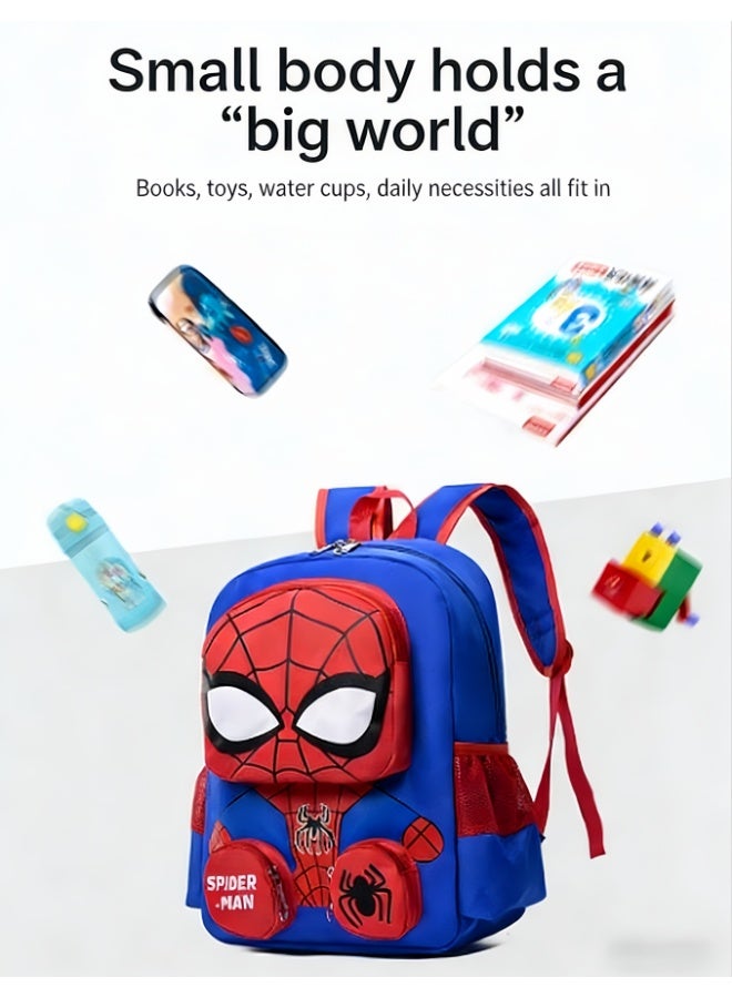 Spider-man Kids Backpack for Boys, Lightweight 290g Water-Repellent School Bag with Multiple Pockets, Durable Toddler Schoolbag (Blue, SSTâ€”8915) - Image 2