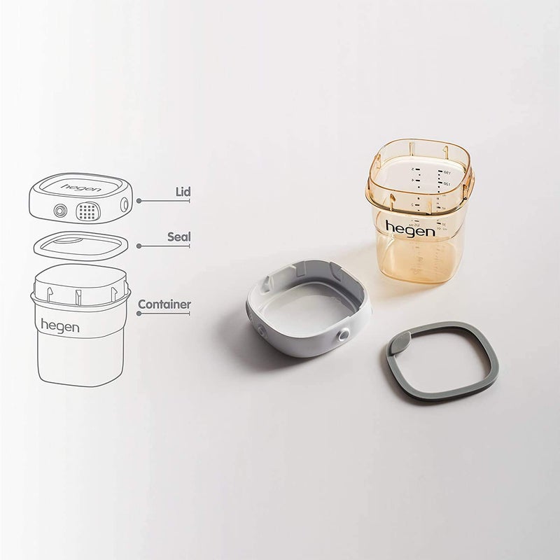 Hegen Easy to Clean Reuseable Breast Milk Storage, 5oz (4-Pack) - Image 2