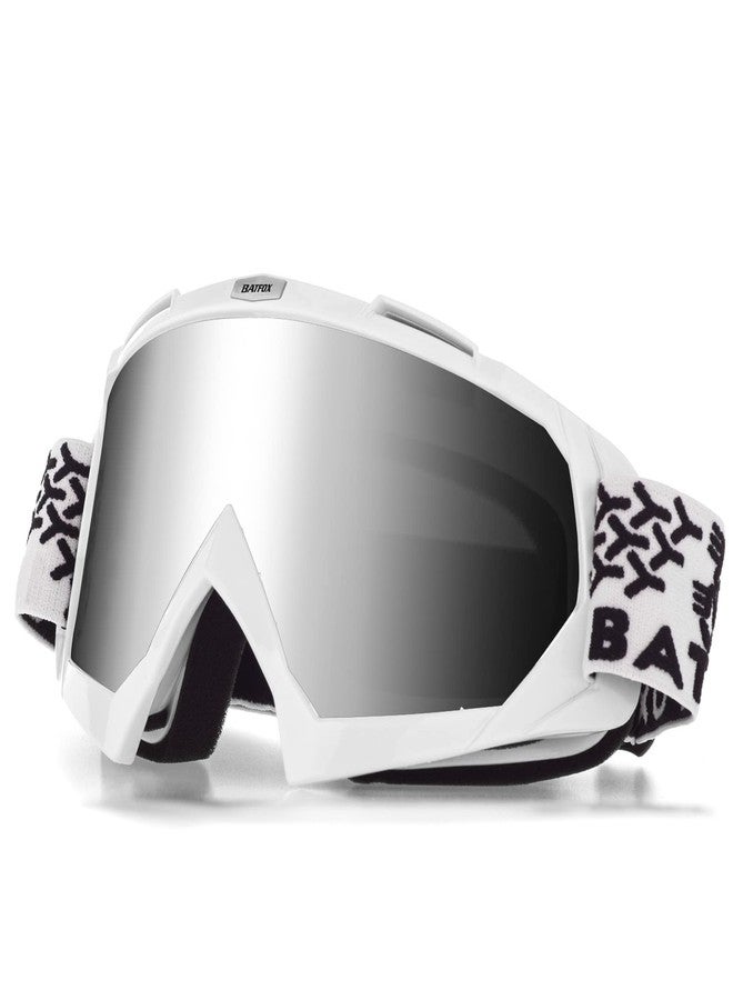 بات فوكس نظارات باتفوكس للدراجات النارية الترابية والمركبات الرباعية، معدات ركوب الدراجات النارية، موتوكروس، دراجات ترابية، دراجات رباعية العجلات، MX DH، ملحقات نظارات واقية للرجال والنساء والشباب، حماية من الأشعة فوق البنفسجية 400، مقاومة للغبار، حزام مانع للانزلاق - Image 1