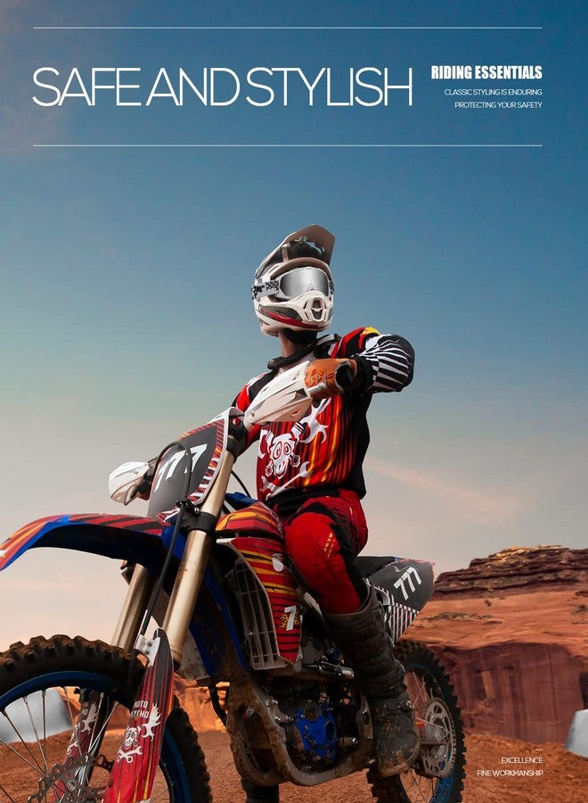 بات فوكس نظارات باتفوكس للدراجات النارية الترابية والمركبات الرباعية، معدات ركوب الدراجات النارية، موتوكروس، دراجات ترابية، دراجات رباعية العجلات، MX DH، ملحقات نظارات واقية للرجال والنساء والشباب، حماية من الأشعة فوق البنفسجية 400، مقاومة للغبار، حزام مانع للانزلاق - Image 3