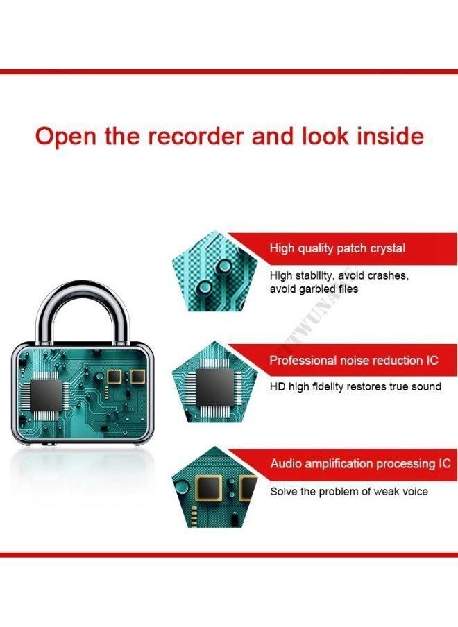 Generic - Mini voice activated recorder digital recording device sound professional Dictaphone audio recorder - Image 1