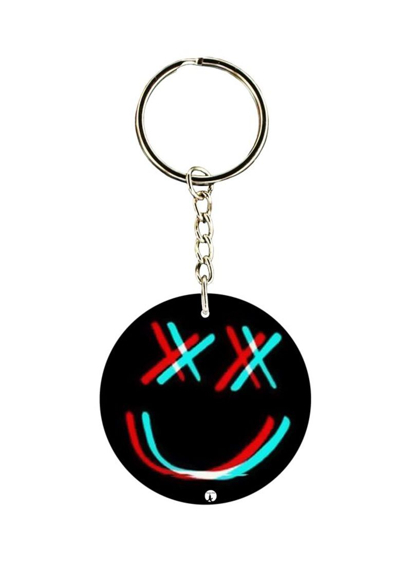 RKN Double Sided Smiley Printed Keychain