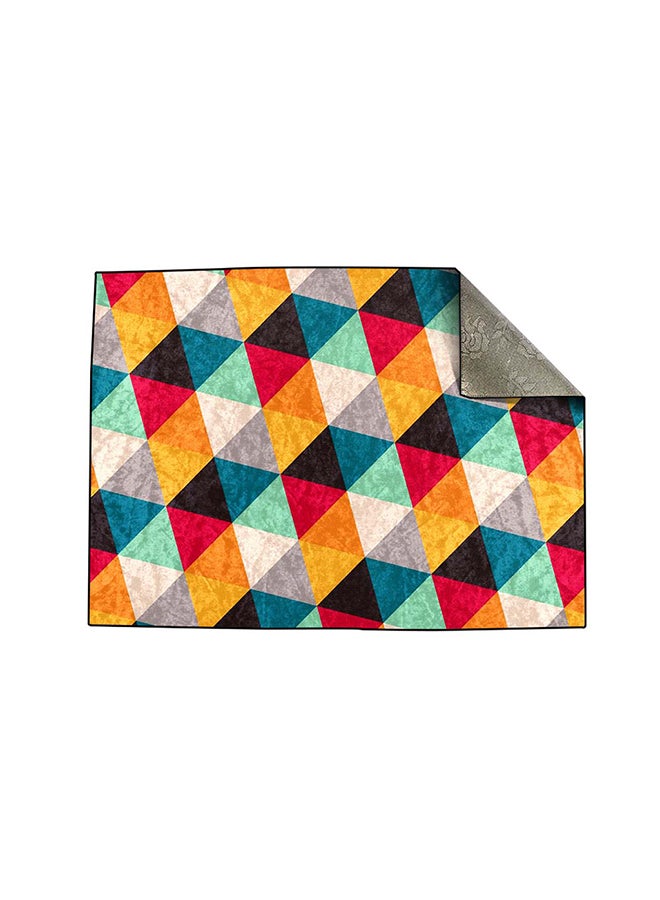 RIZARIES سجادة صغيرة ملونة على شكل مثلث، مصنوعة من القماش، مستطيلة الشكل - Image 2