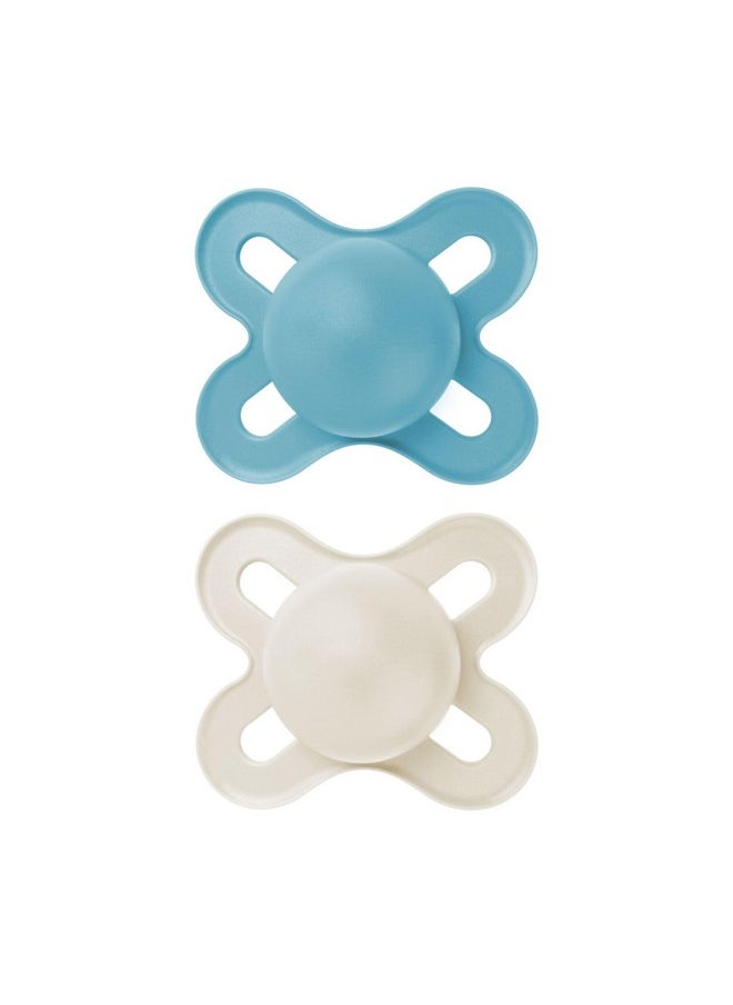MAM Original Start Matte Newborn Baby Pacifier, Best Pacifier For Breastfed Babies, Sterilizer Case, Boy, 0-3 (Pack Of 2)  - Image 1