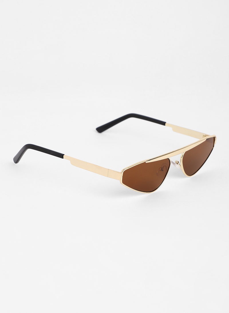 Haute Sauce Haute Sauce Women's The Swish Cateye Sunglasses For Casual Wear | One-Size | California Gold Alloy Frame | Chocolate Brown Polarized Lens | Full Rim | Eyewear For Woman & Girls  - Image 5