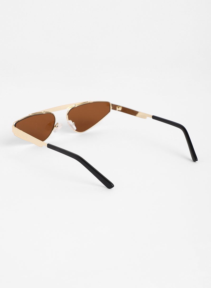 Haute Sauce Haute Sauce Women's The Swish Cateye Sunglasses For Casual Wear | One-Size | California Gold Alloy Frame | Chocolate Brown Polarized Lens | Full Rim | Eyewear For Woman & Girls  - Image 4
