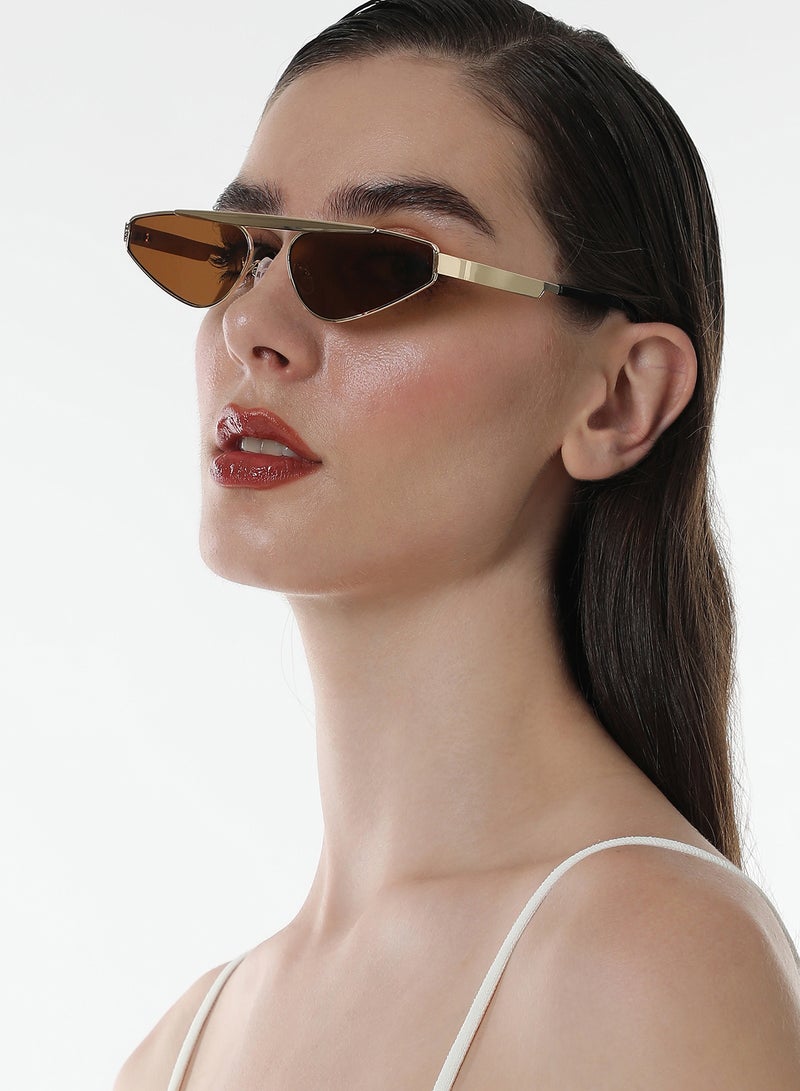 Haute Sauce Haute Sauce Women's The Swish Cateye Sunglasses For Casual Wear | One-Size | California Gold Alloy Frame | Chocolate Brown Polarized Lens | Full Rim | Eyewear For Woman & Girls  - Image 3