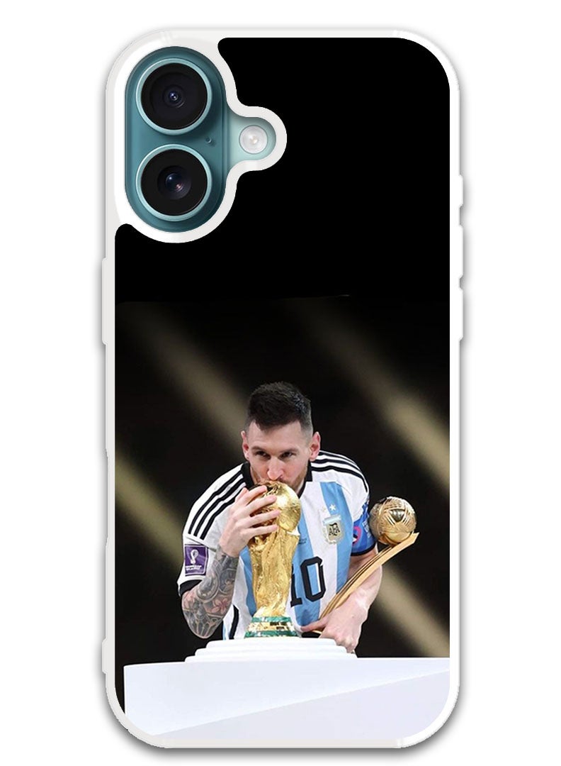 Theodor Protective Case Cover For APPLE IPHONE 16 Plus Messi (3) (White Bumper) - Image 1