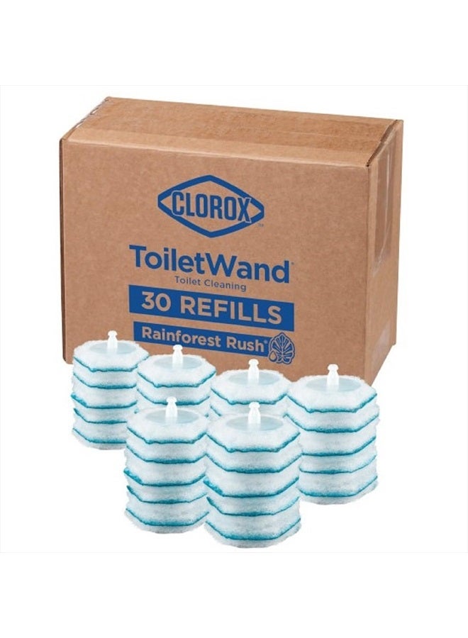 Clorox عبوات تطهير عصا المرحاض الأصلية من كلوروكس، راش الغابات المطيرة، 30 قطعة (قد تختلف العبوة) - Image 1