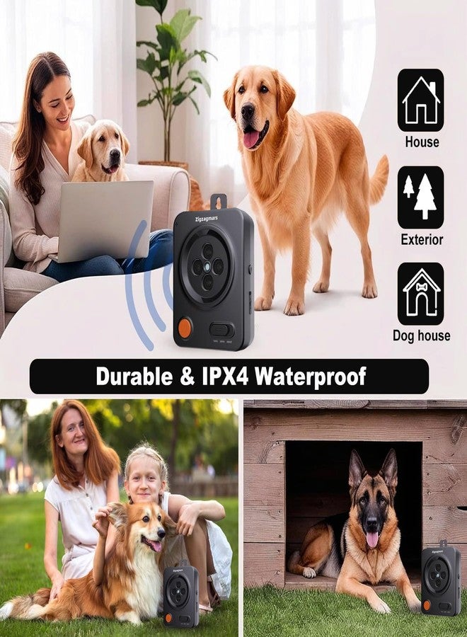 Zigzagmars Anti Barking Devices, Ultrasonic Barking Deterrent Devices with 3 Frequency Modes & 33FT, Waterproof Rechargeable Dog Bark Box Stop Barking Devices for Indoor Outdoor – No App Needed, Instant Use - Image 4
