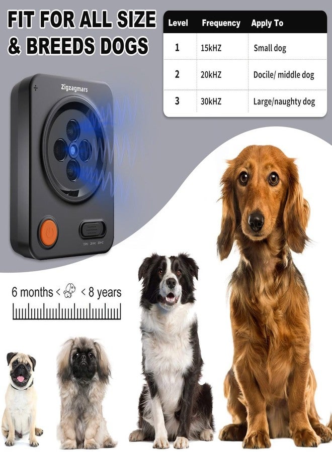 Zigzagmars Anti Barking Devices, Ultrasonic Barking Deterrent Devices with 3 Frequency Modes & 33FT, Waterproof Rechargeable Dog Bark Box Stop Barking Devices for Indoor Outdoor – No App Needed, Instant Use - Image 3
