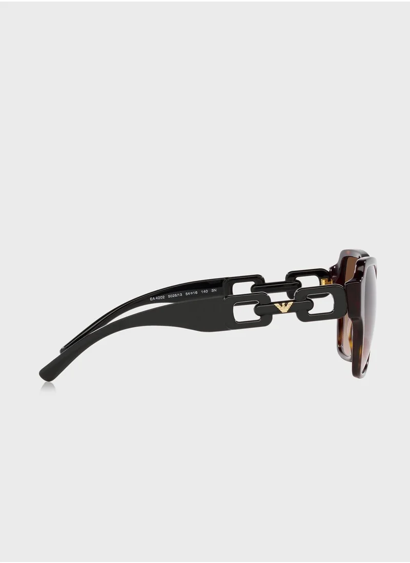 EMPORIO ARMANI 0Ea4202 Oversized Sunglasses
