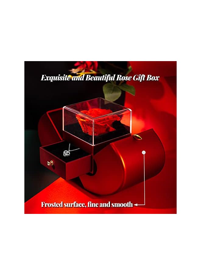 The Bros Preserved Red Rose with I Love You Necklace 100 Languages, Valentine's Day Gifts for Her, Mom, Wife, Women, Sister, Grandma, Girlfriend, Anniversary - Image 5