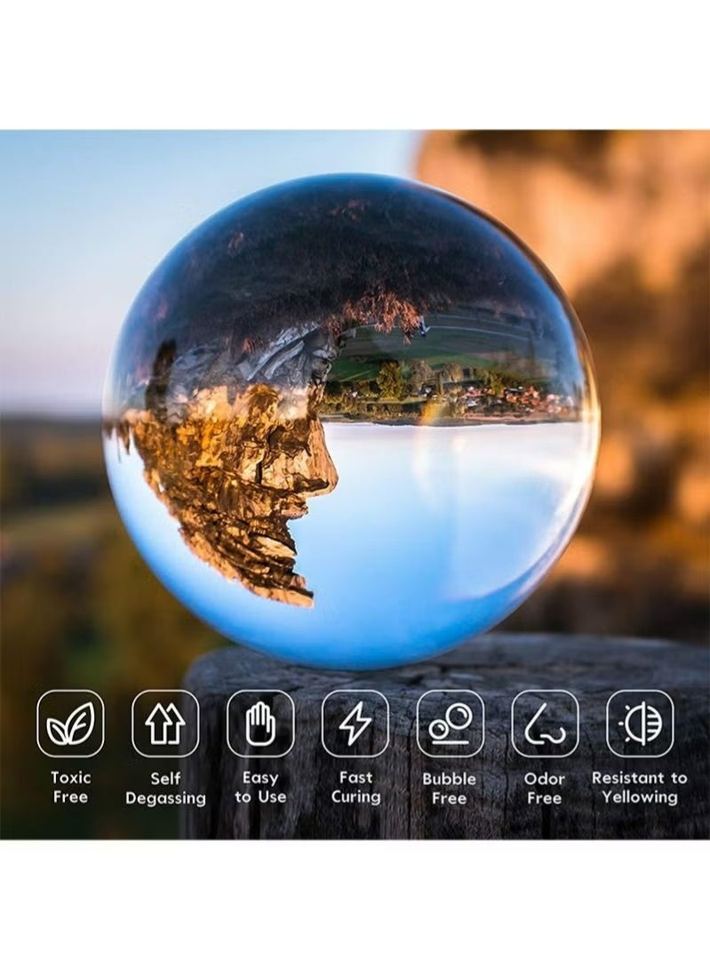 يوجي الراتنج الأشعة فوق البنفسجية، مع أدوات خلط، كريستال واضح الصلب علاج الأشعة فوق البنفسجية علاج الراتنج الإيبوكسي لصنع مجوهرات DIY، ديكور المنزل، واضح الشمسية علاج الشمس النشط الراتنج للصب الراتنج، الصب والطلاء (100g) - Image 3