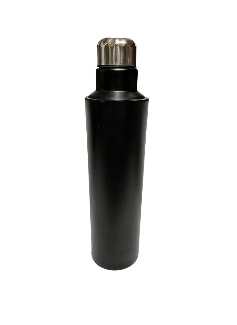 Dynore Dynore Stainless Steel Black Matt SchoolCollegeOffice Water Bottle 900 ml  - Image 1
