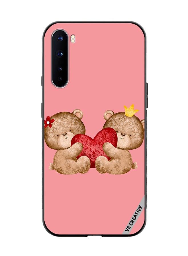 VR CREATIVE Protective Case Cover For OnePlus Nord Bear Love Design Multicolour - Image 1