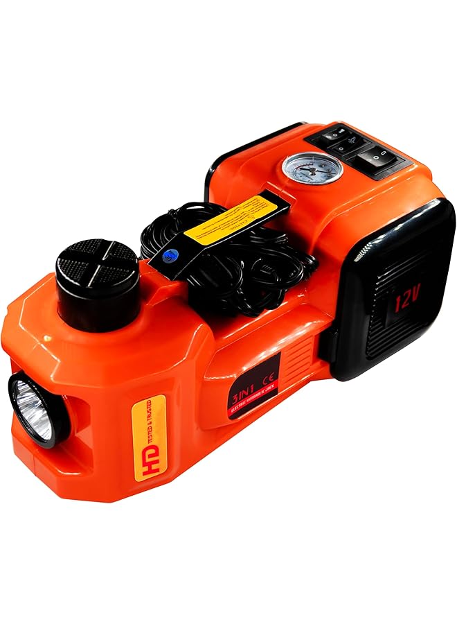 erorex Air Pump And Jack And Flashlight 3 In 1 Zsyt02 9 Accessories Included 5 Ton Lifting Weight Up To 450Mm Height - Image 3