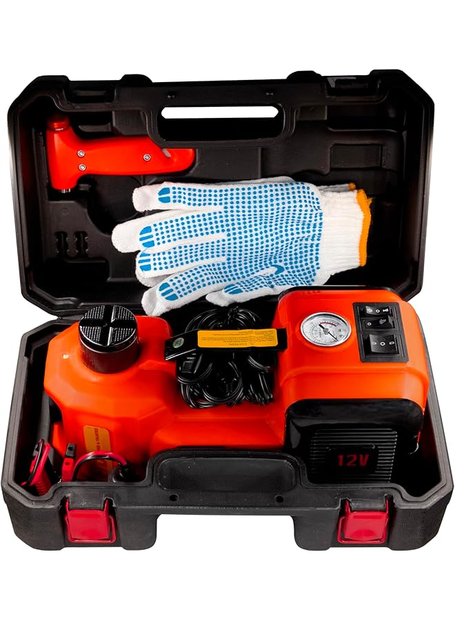 erorex Air Pump And Jack And Flashlight 3 In 1 Zsyt02 9 Accessories Included 5 Ton Lifting Weight Up To 450Mm Height - Image 2