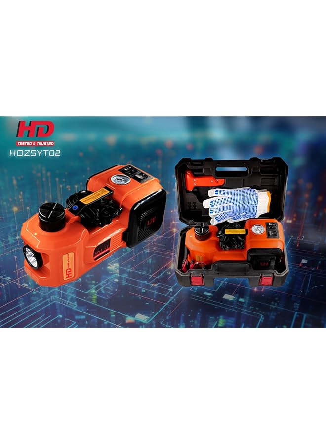 erorex Air Pump And Jack And Flashlight 3 In 1 Zsyt02 9 Accessories Included 5 Ton Lifting Weight Up To 450Mm Height - Image 5