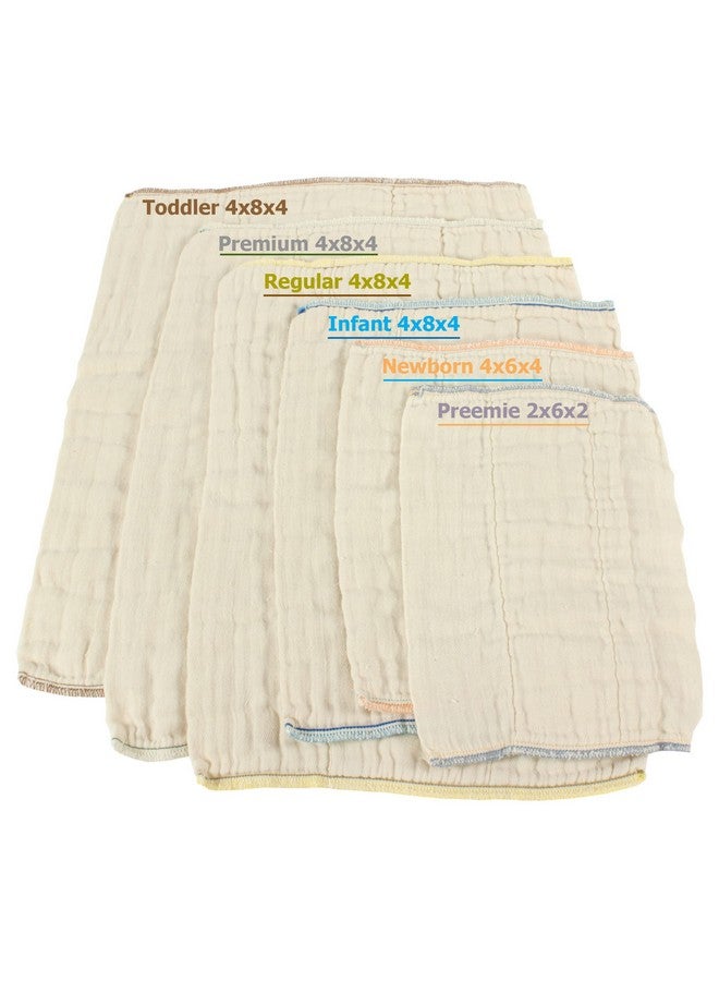 أوسوكوزي حفاضات قماشية قابلة للطي غير مبيضة من OsoCozy - 100% قطن، متينة، ناعمة، ماصة، مستدامة واقتصادية - 12 بوصة × 16 بوصة، تناسب وزن 7-15 رطلاً - (للرضع 4 × 8 × 4) - Image 3
