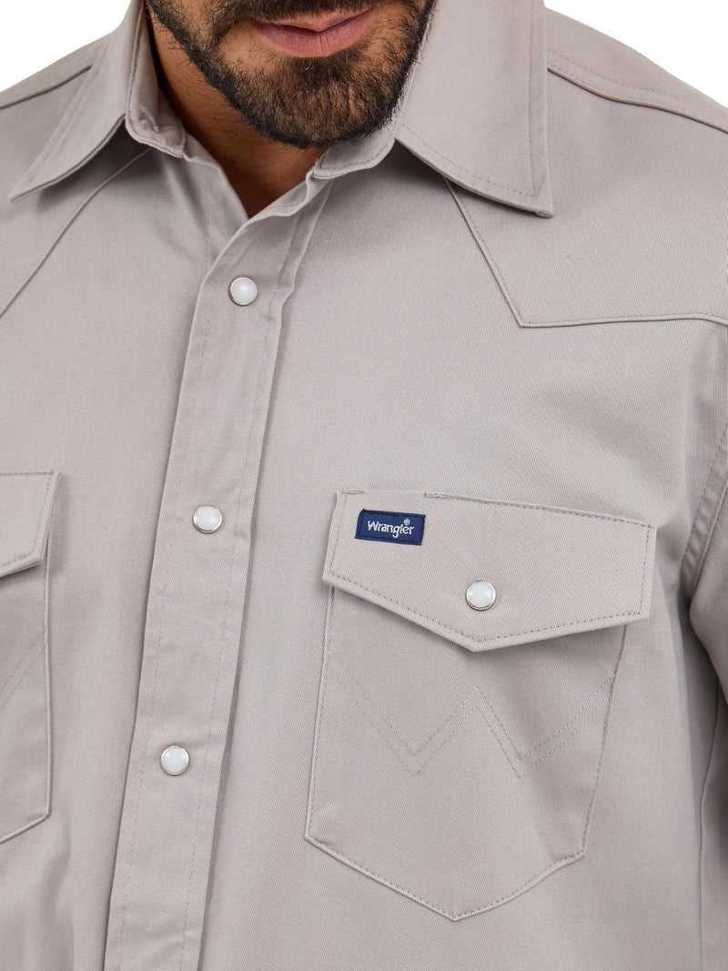 Wrangler Mens Premium Performance Workshirt Button Down Shirts, Cement, XX-Large US - Image 3