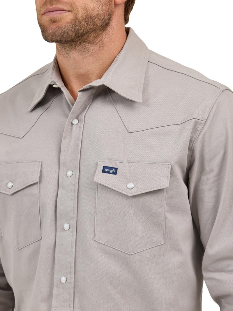 Wrangler Mens Premium Performance Workshirt Button Down Shirts, Cement, XX-Large US - Image 2