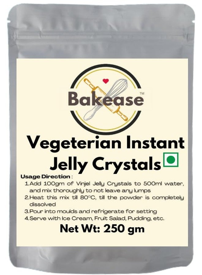VINTOP Bakease Veg Jelly Crystals, 250Gm (Lychee) - Image 1