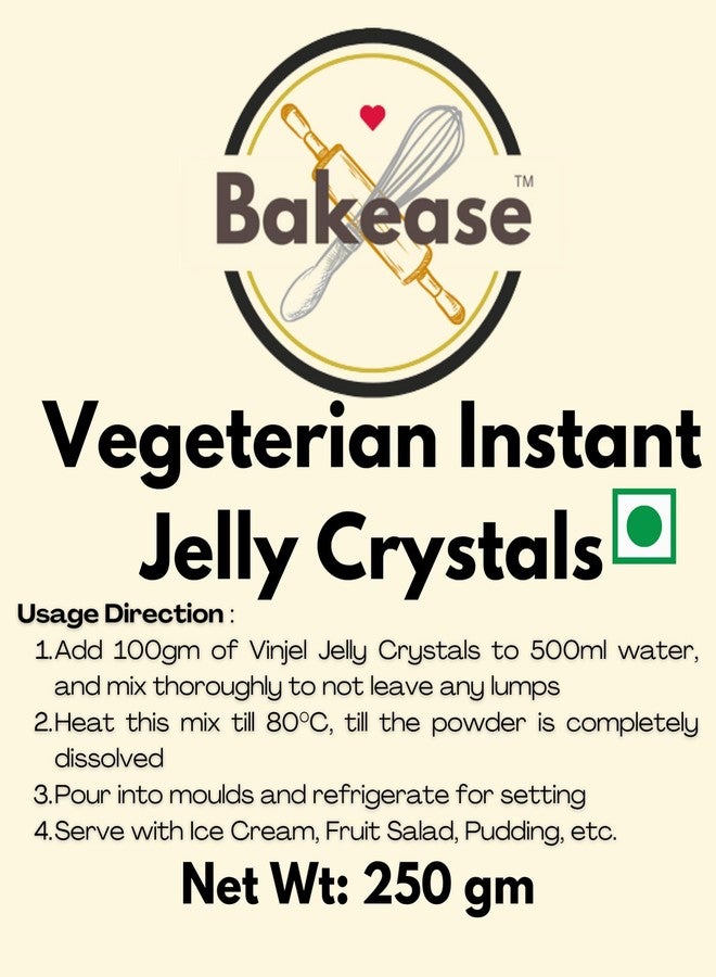VINTOP Bakease Veg Jelly Crystals, 250Gm (Lychee) - Image 3