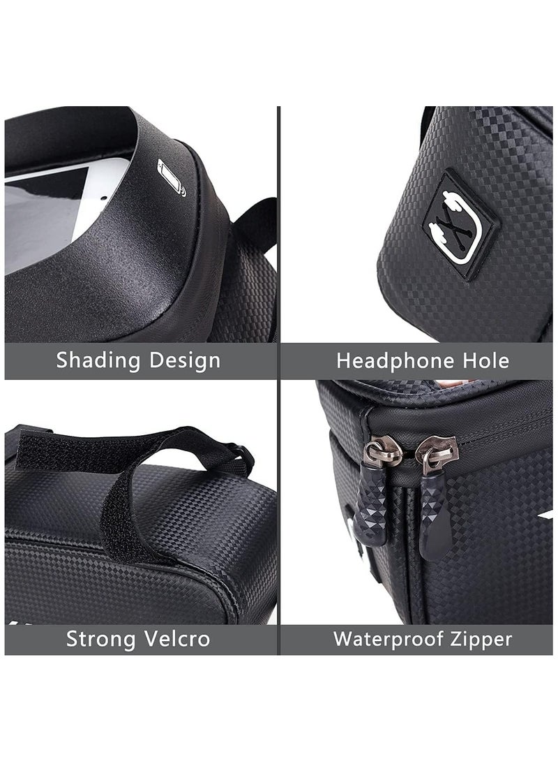Cuken Bike Phone Front Frame Bag, Waterproof Pouch Bike Handlebar Bag Cycling Front Top Tube Touchscreen Phone Mount for Smartphone up to 6.5''  - Image 4