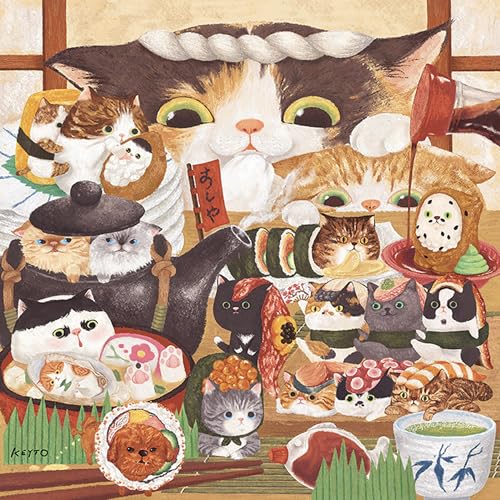 Pintoo Jigsaw Puzzles 900 Piece for Adults Keyto Cat Sushi Shop Beautiful Plastic Puzzle for Home Decor Zero Dust Easy Storage H3875 - Image 1