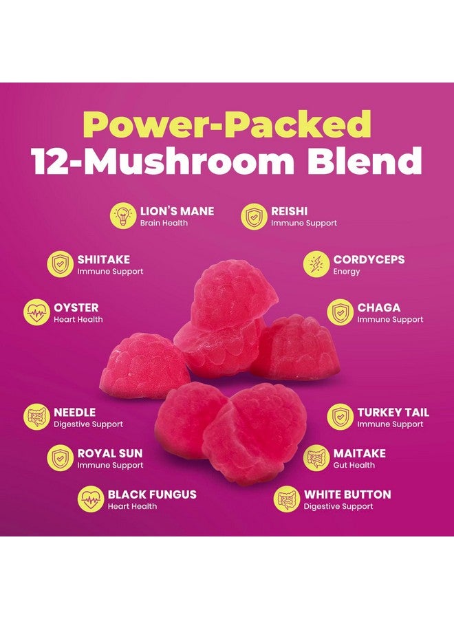 DR. MORITZ Lions Mane Gummies for Adults and Kids 4+ - Mushroom Gummies with 12-in-1 Blend Including Reishi & Chaga - Lions Mane for Kids and Adults - No Sugar Added, Non-GMO (60 Count) - Image 4