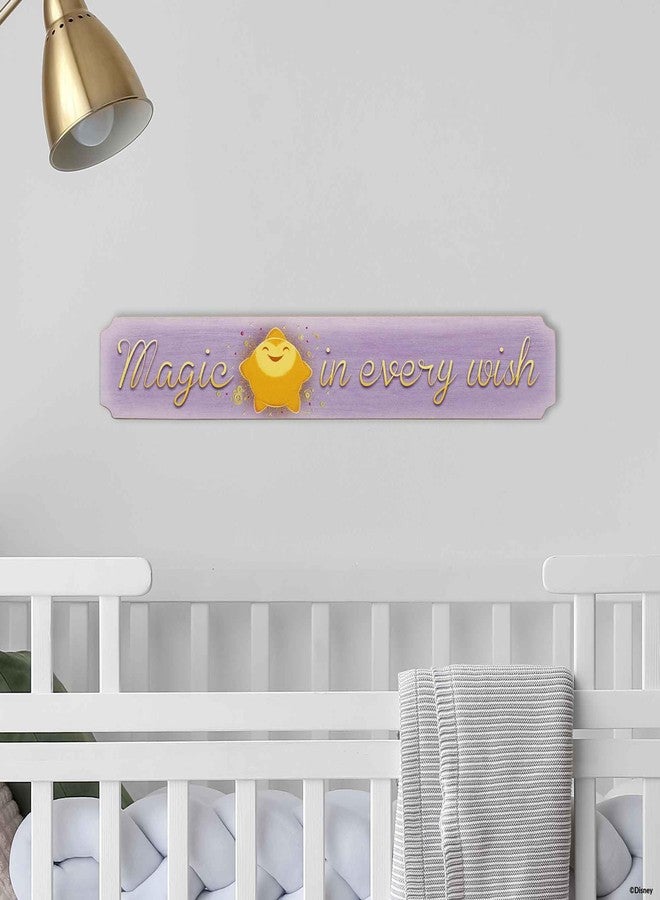 Open Road Brands Disney Wish Magic In Every Wish Wood Wall Decor - Fun Horizontal Wish Sign for Kids' Bedroom or Play Room - Image 5