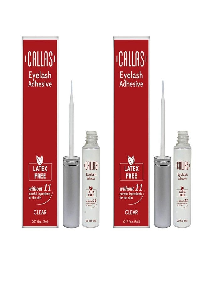 CALLAS Eyelash Adhesive Clear (Latex Free) 2 sets - Image 1