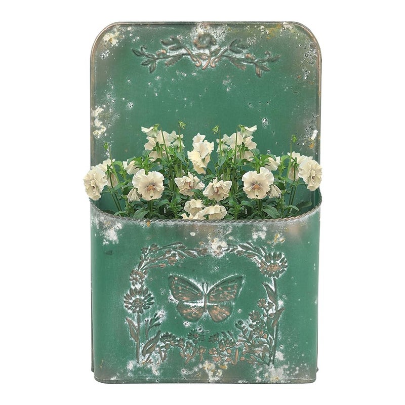 All Chic Outdoor Wall Planter Wall Metal Hanging Planter Metal Planters for Outdoors Wall Planters for Indoor Plants Wall Vase for Flowers for Farmhouse Shabby Chic Decor - Image 1