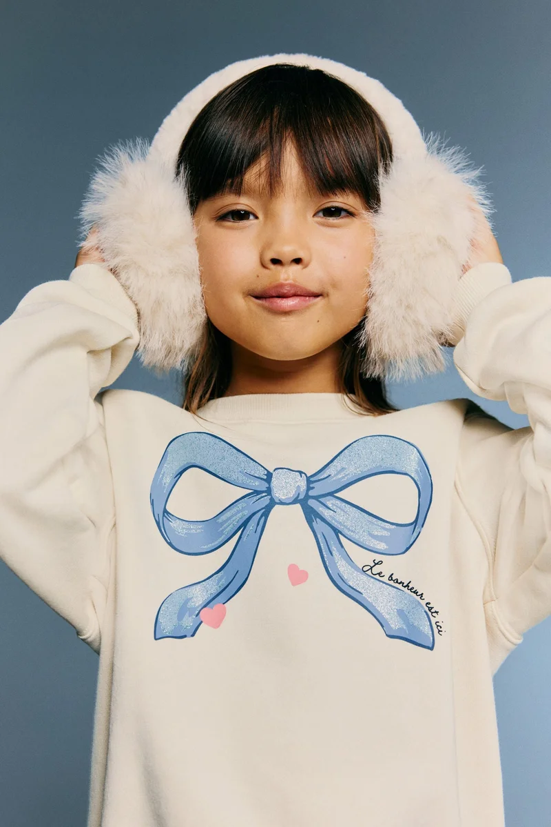 H&M Printed brushed-inside sweatshirt