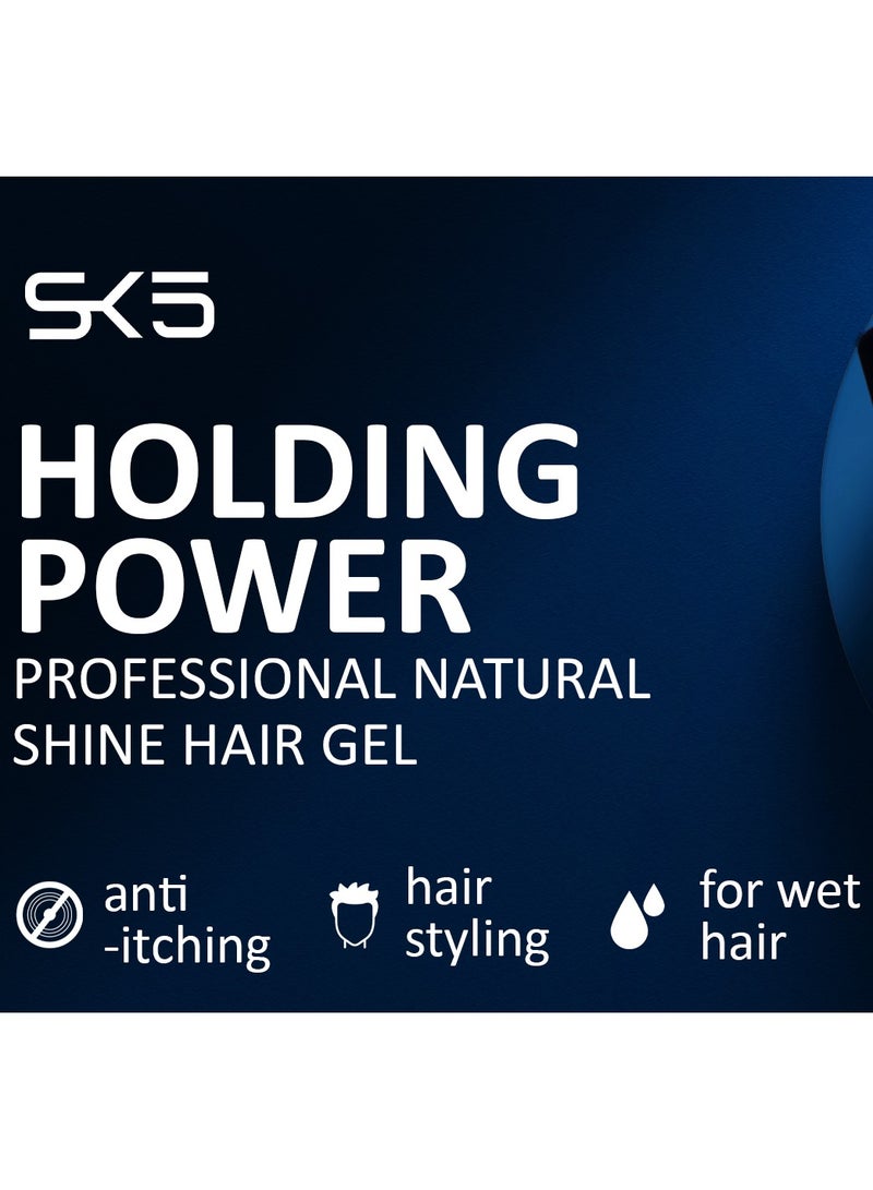 SK5 Blue Power Anti-Frizz Hair Styling Gel - Professional Hold, 500ml - Image 5