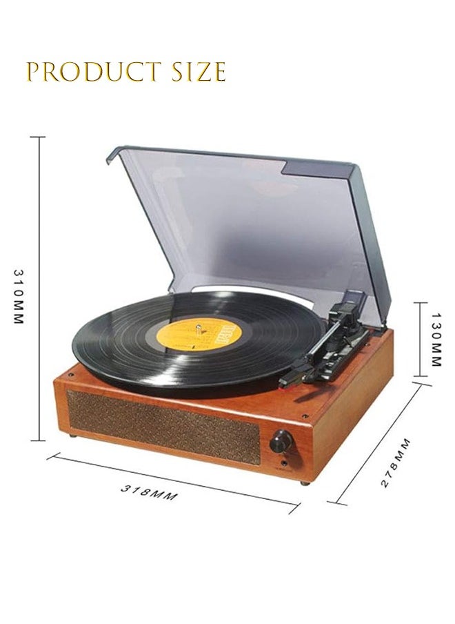 Record Player Encoding Recording Function PC-Link Vintage Vinyl Turntable with Bluetooth and Built in Speakers Vinyl Player 33 45 78