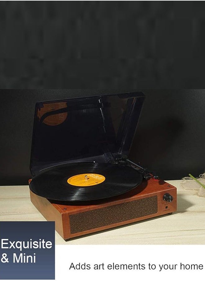 Record Player Encoding Recording Function PC-Link Vintage Vinyl Turntable with Bluetooth and Built in Speakers Vinyl Player 33 45 78