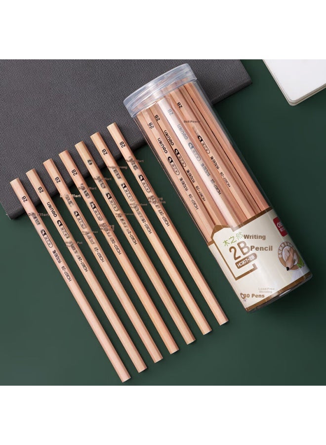 ديلي Deli Wooden Hexagonal 2b Pencils , أقلام سلسلة Muziran، أقلام رسم وتخطيط للطلاب، هدية، Hc907-2b - Image 3