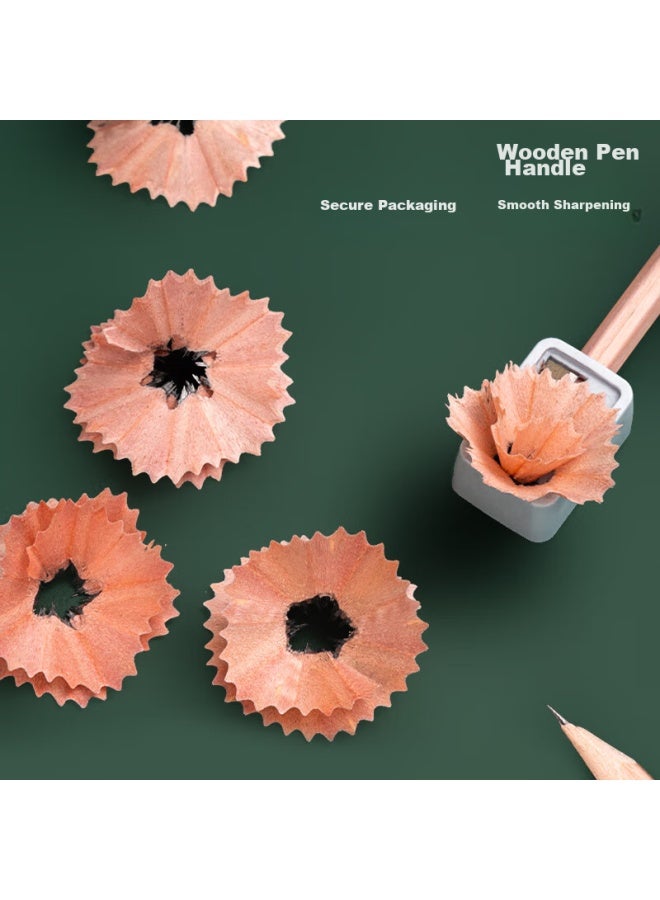 ديلي Deli Wooden Hexagonal 2b Pencils , أقلام سلسلة Muziran، أقلام رسم وتخطيط للطلاب، هدية، Hc907-2b - Image 2