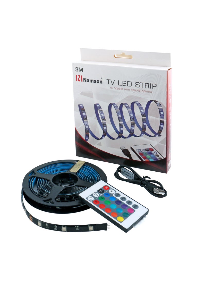 NAMSON TV LED STRIP 16 COLORS WITH REMOTE CONTROL  - Image 1