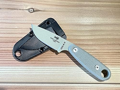 ESEE Knives Izula-II Fixed Blade Knife, Micarta Handle, Molded Sheath, Clip Plate (Desert Tan) - Image 2