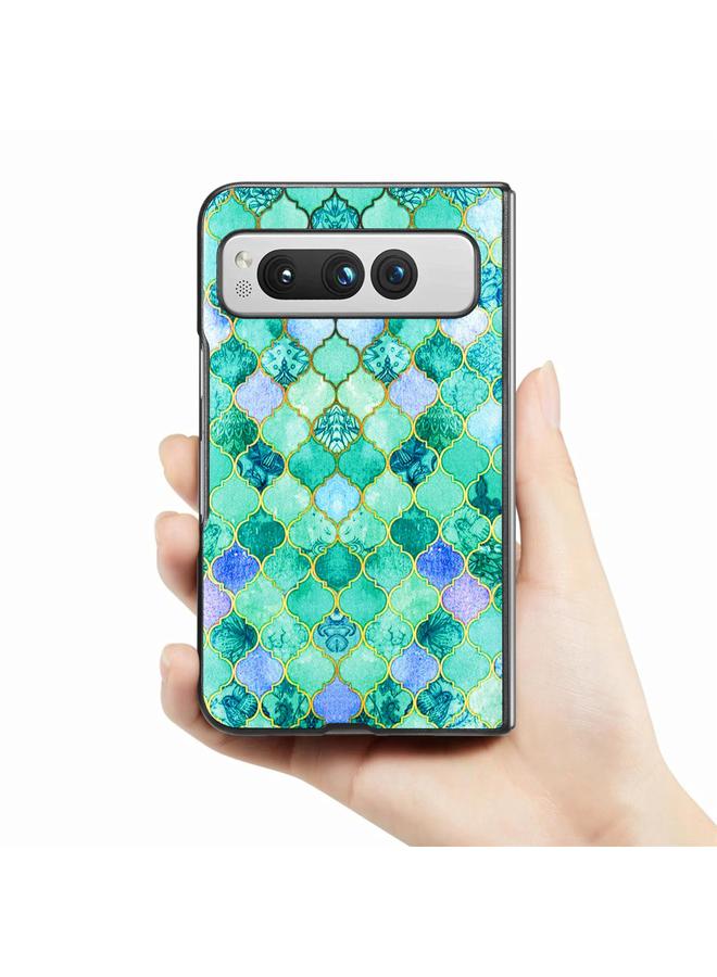 S-TOP Case For Google Pixel Fold Colored Drawing Leather Skin Back Cover Phone Case - Image 3